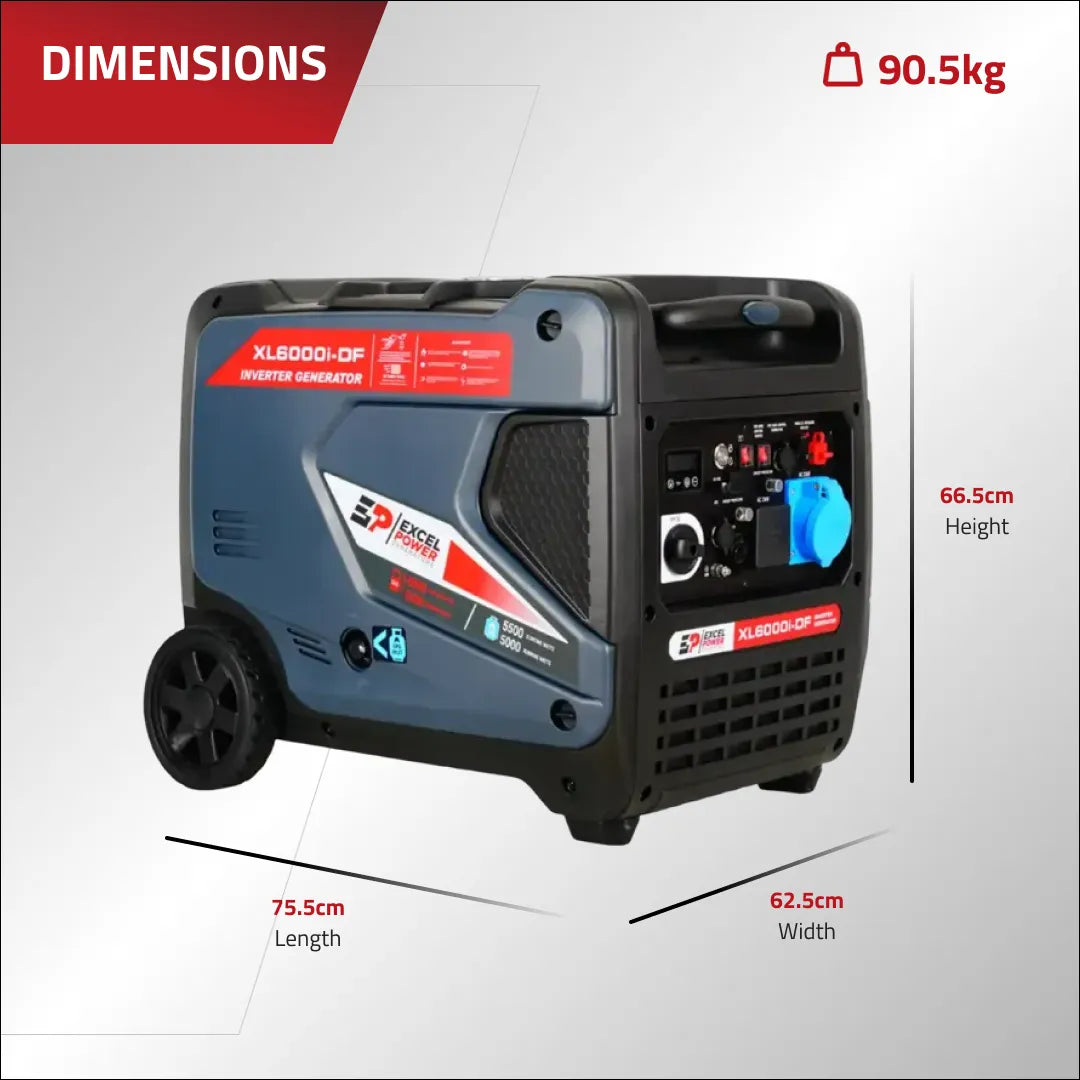Excel Power XL6000i-DF 6kW Dual-Fuel Inverter Generator
