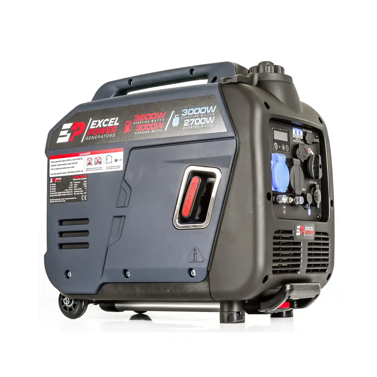 Excel Power XL3500i-DF 3.2KW Dual-Fuel Suitcase Generator