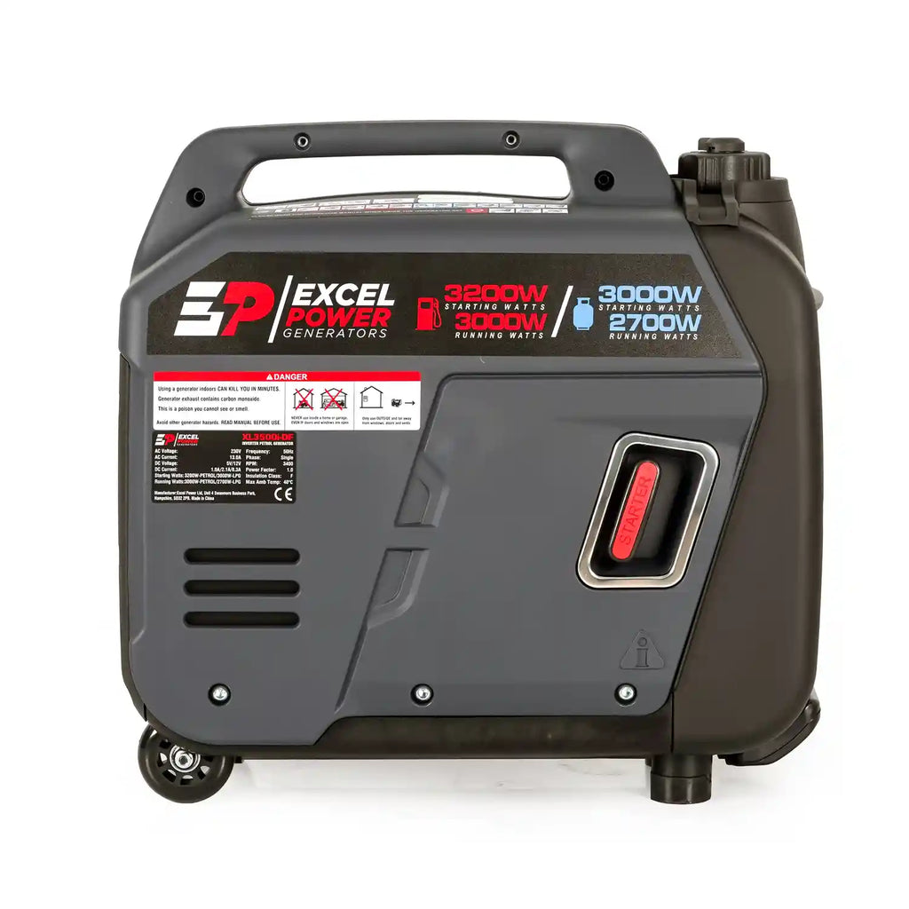 Excel Power XL3500i-DF 3.2KW Dual-Fuel Suitcase Generator