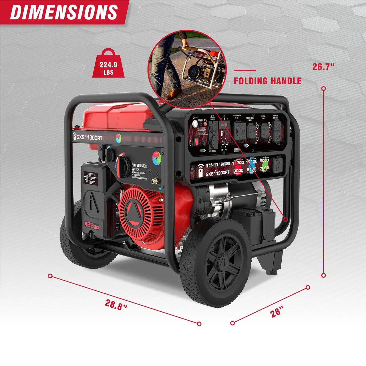 Apex 11300 Tri-Fuel Generator